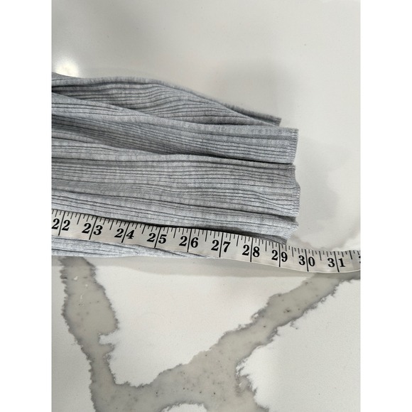 Aerie Ribbed Wide Leg Lounge Pants Gray M - Picture 5 of 5